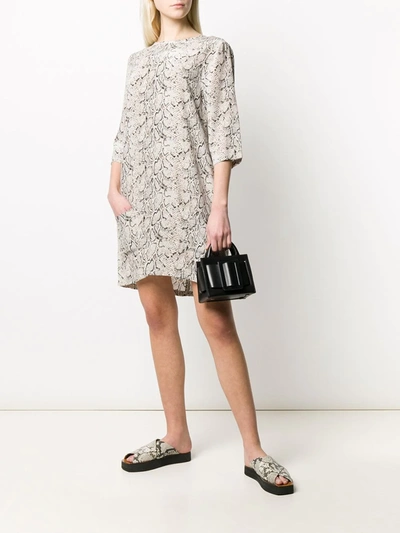 Shop Equipment Aubrey Silk Dress In Neutrals