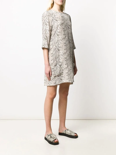 Shop Equipment Aubrey Silk Dress In Neutrals