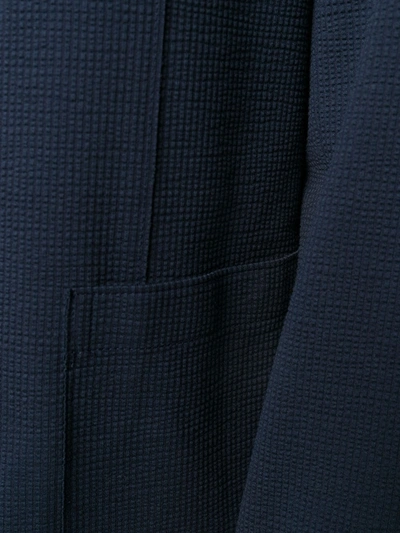 Shop Harris Wharf London Textured Single-breasted Blazer In Blue