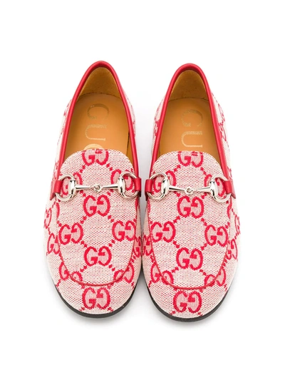 Shop Gucci Gg Supreme Flat Shoes In Red