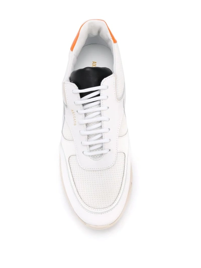 Shop Axel Arigato Contrast Panel Colour Block Sneakers In White