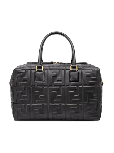 Shop Fendi Boston Small Tote Bag In Black