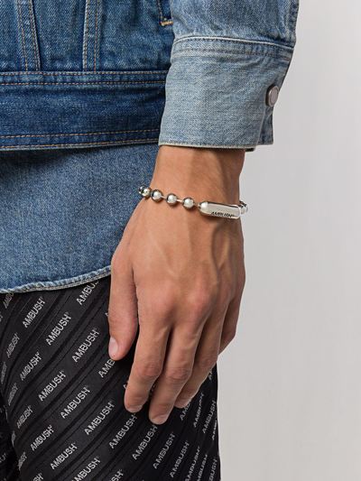 Shop Ambush Ball Chain Bracelet In Silver