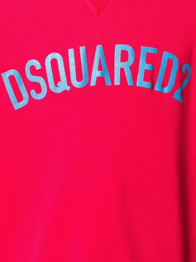 Shop Dsquared2 Logo Print Hoodie In Pink