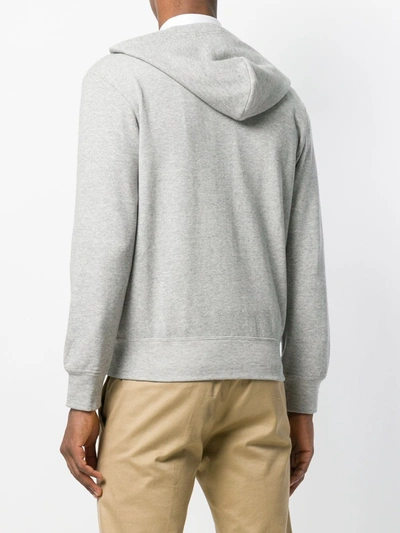 Shop Comme Des Garçons Play Heart Patch Hoodie In Grey