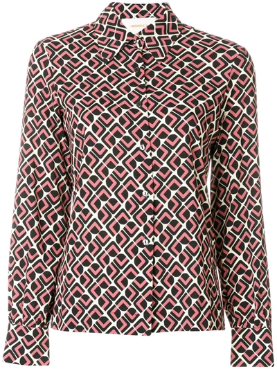 Shop La Doublej Vintage Pattern Slim Shirt In Multicolour