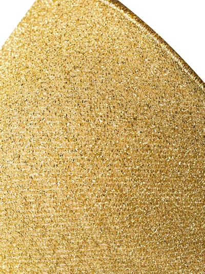 Oseree Lumiere Metallic Triangle-cup Bikini Set In Gold