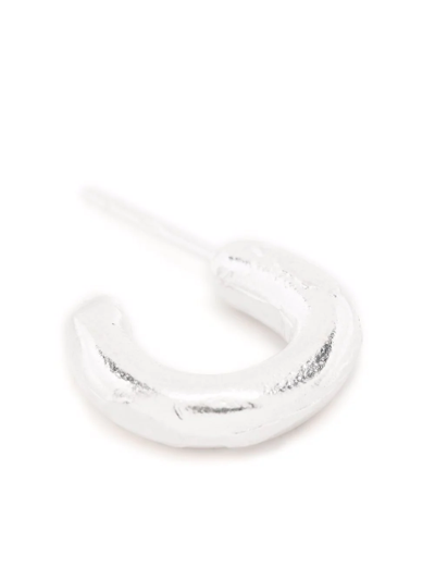 Alighieri Sterling Silver The Understudy Single Hoop Earring In Silver