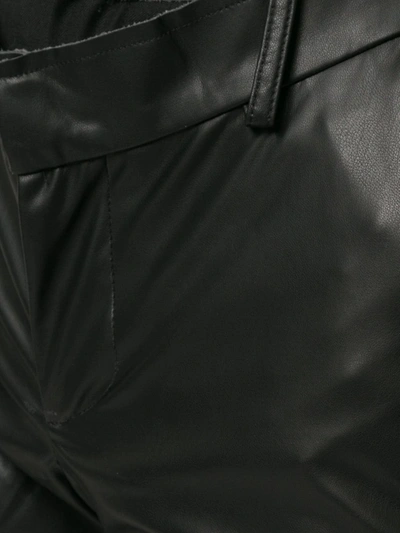 Shop Delada Raw-edge Ripped Trousers In Black