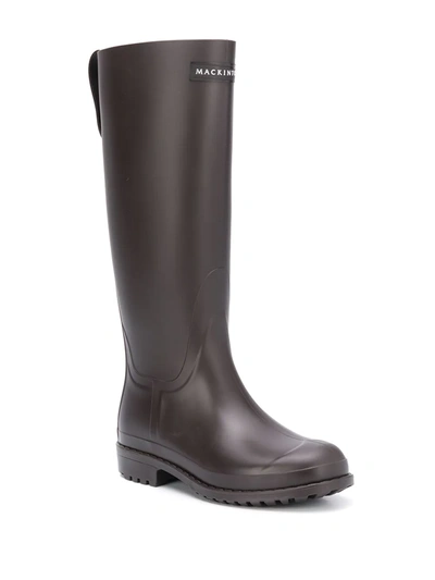 Mackintosh Abington Short Wellington Boots In Brown