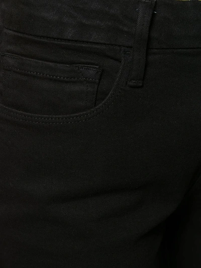 Frame Sylvie Slender High-rise Straight Jeans In Black