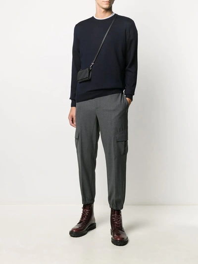 Barba Napoli Crewneck Wool Jumper In Black