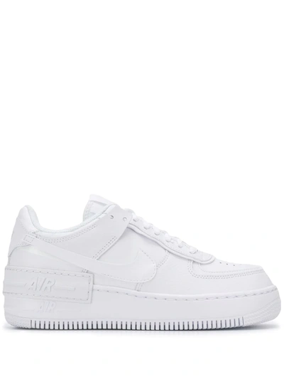 Shop Nike Af1 Shadow "triple White" Sneakers