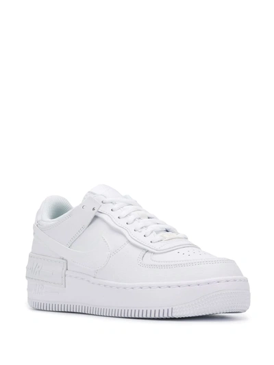 Shop Nike Af1 Shadow "triple White" Sneakers