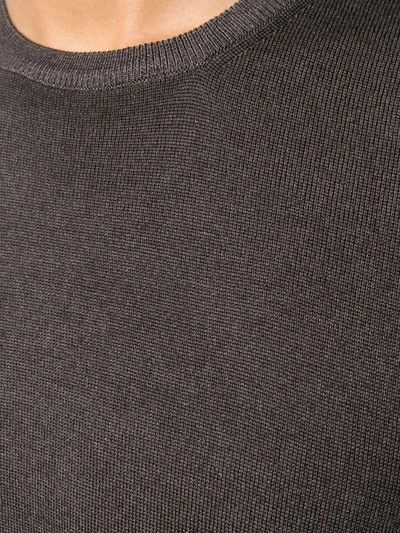 Barba Napoli Round Neck Jumper In Brown