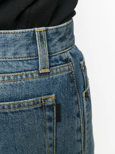 RAW EDGE DENIM MINI SKIRT