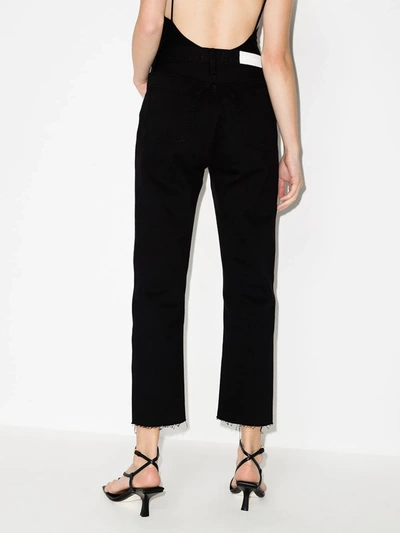 Shop Re/done Stove Pipe High-rise Jeans In Black