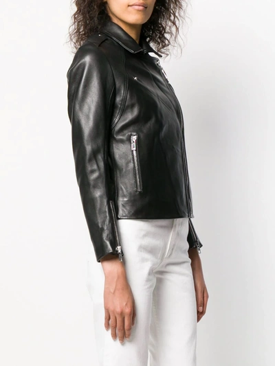 Shop Sandro Biker-style Moto Jacket In Black