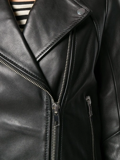 Shop Sandro Biker-style Moto Jacket In Black