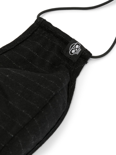 Mostly Heard Rarely Seen Pinstripe Face Mask In Black