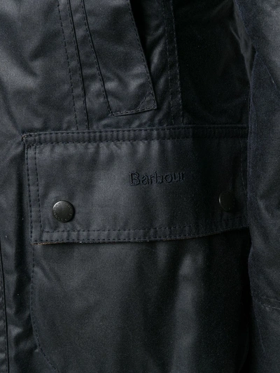 Shop Barbour Beadnell Waxed-cotton Jacket In Blue