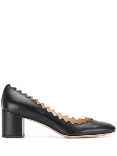 Shop Chloé Lauren Mid-heel Pumps In Black