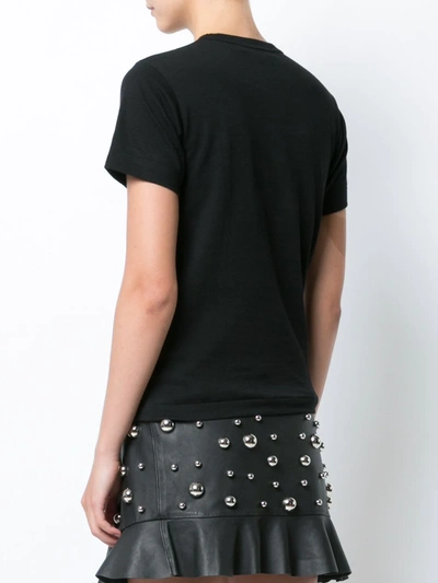 Shop Comme Des Garçons Play Heart-print Cotton T-shirt In Black