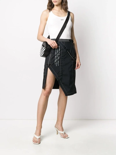 Shop Off-white Side-vent Asymmetric Skirt In Black