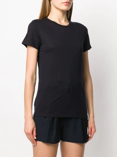Vince Essential Pima Cotton V-neck Tee In Blue