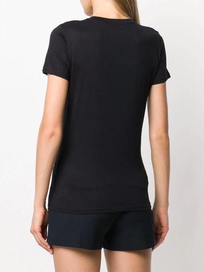 Vince Essential Pima Cotton V-neck Tee In Blue
