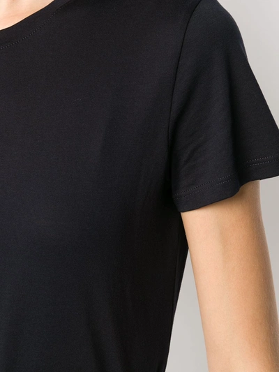Vince Essential Pima Cotton V-neck Tee In Blue