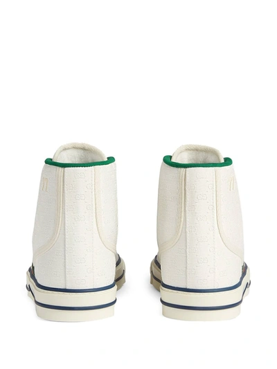 Shop Gucci Tennis 1977 High-top Sneakers In White