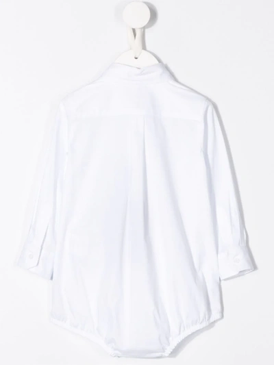 Shop Dolce & Gabbana Poplin Shirt Bodysuit In White