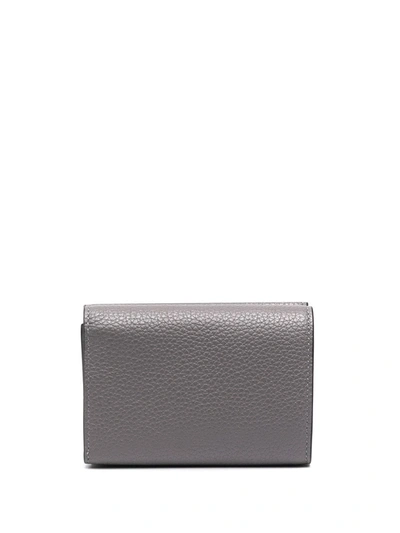 Shop Balenciaga Mini Neo Classic Wallet In Grey
