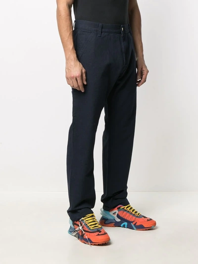 Shop Carhartt Straight-leg Trousers In Blue