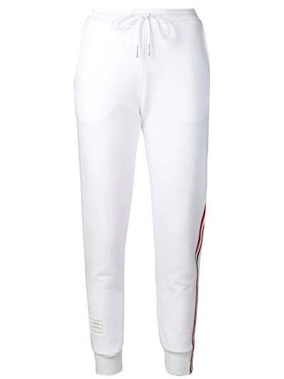 Shop Thom Browne Rwb-stripe Track Pants In White