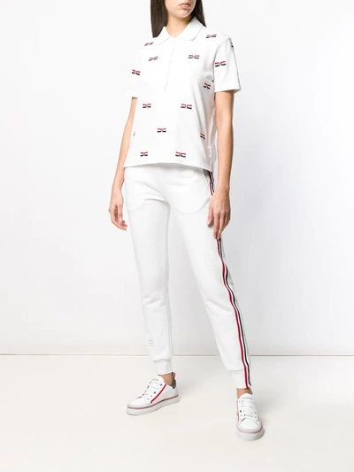 Thom Browne White Classic Loopback Lounge Pants In White