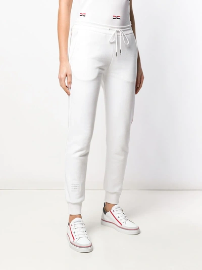 Shop Thom Browne Rwb-stripe Track Pants In White