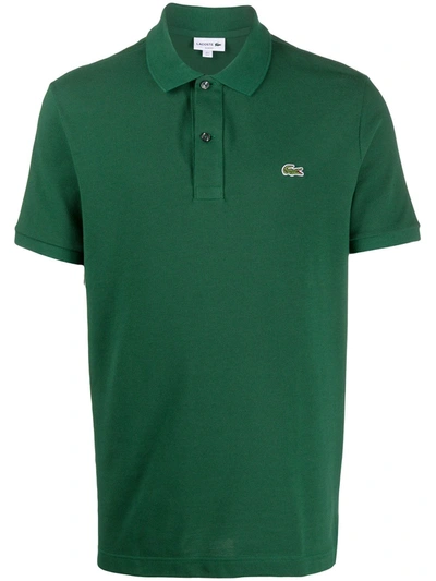 Shop Lacoste Embroidered Logo Polo Shirt In Green