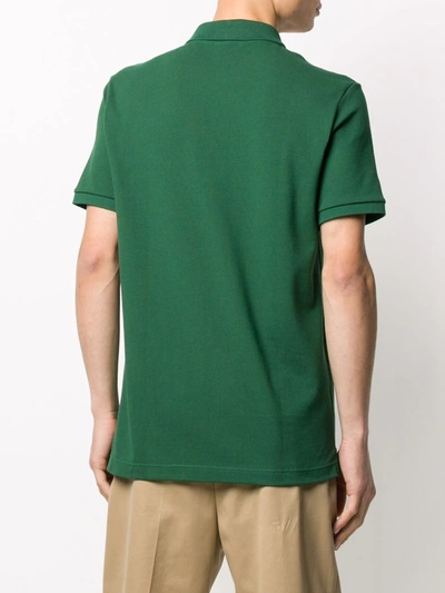Lacoste Stretch Pique Short-sleeve Slim Fit Polo Shirt In Green