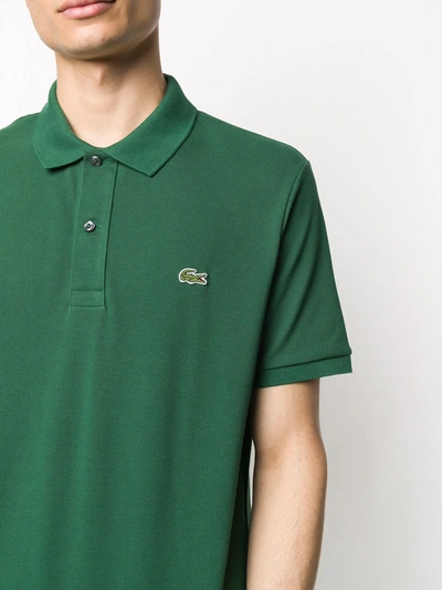 Lacoste Stretch Pique Short-sleeve Slim Fit Polo Shirt In Green