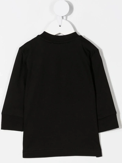 Diesel Long-sleeved Logo Print Jumper In Black
