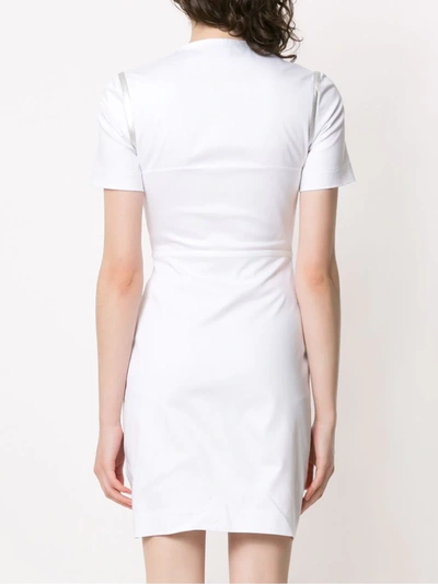 Shop Gloria Coelho Zipped Dress In White