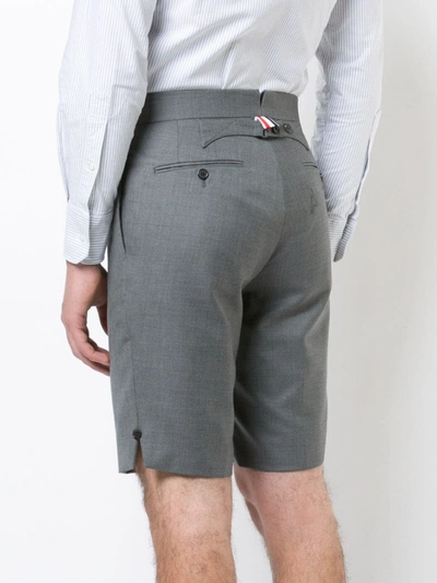 Shop Thom Browne Super 120's Twill Tailored Shorts In Grey