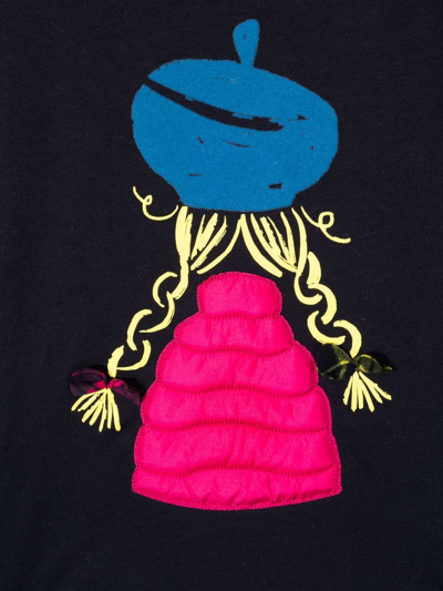 Il Gufo Abstract-print Cotton T-shirt In Blue