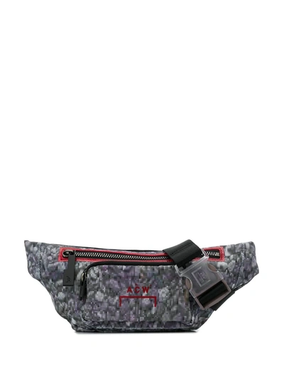 Shop A-cold-wall* Pixel Pattern Belt Bag In Grey
