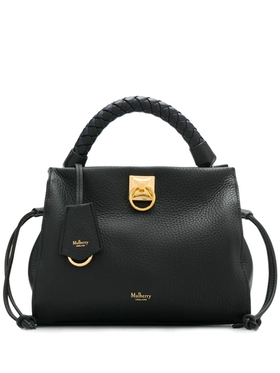 Shop Mulberry Small Iris Heavy Grain In Black