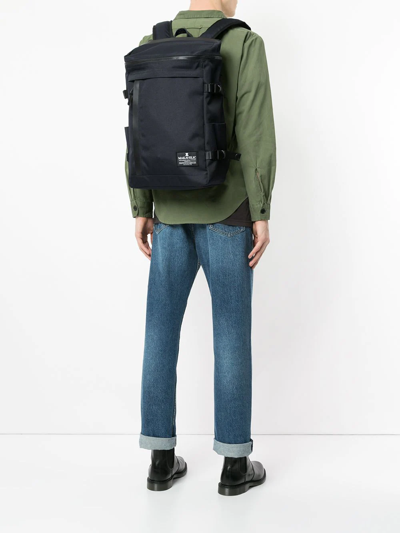 Makavelic Rectangle Backpack In Blue