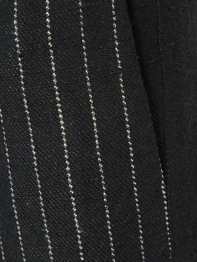 Shop Cedric Jacquemyn Prinstriped Panel Trousers In Black