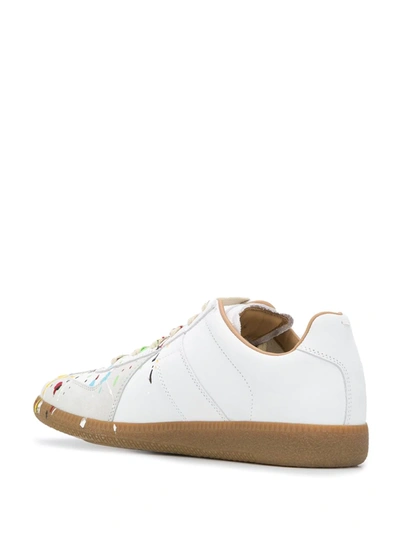 Shop Maison Margiela Replica Paint-splatter Sneakers In White